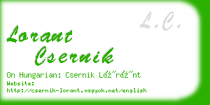 lorant csernik business card